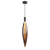 Lampa wisząca Nordic szklana tuba miedziana do salonu pojedyncza