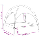 vidaXL Legowisko dla psa, z baldachimem, antracytowe, tkanina i stal