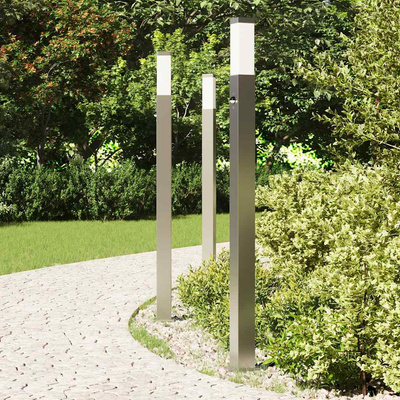 Lampy słupkowe z czujnikiem 3 szt. 110 cm Stal nierdzewna IP44