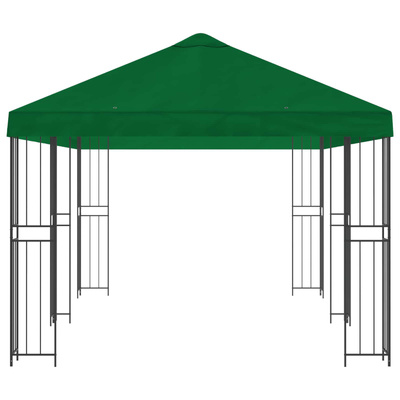 Altana z bokami 6 x 3 m zielony Poliester i Stal 190
