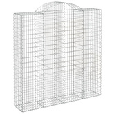 Kosze gabionowe, 8 szt, 200x50x200/220 cm, galwanizowane żelazo