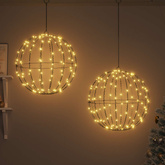 Piłka 2 szt. Ciepła biel 50 x 50 x 52 cm Metal 320 LED