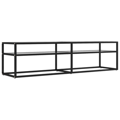 vidaXL Szafka pod TV, przezroczysta, 160x40x40,5 cm, hartowane szkło