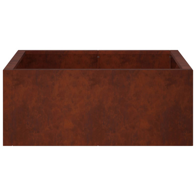 Mur oporowy 4 szt. 100 x 100 x 40 cm Stal kortenowska Rdzawy