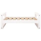 vidaXL Legowisko dla psa, białe, 75,5x55,5x28 cm, lite drewno sosnowe model standard