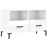vidaXL Szafka pod TV, biała, wysoki połysk, 80x36x50 cm model standard
