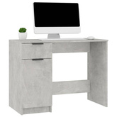 vidaXL Biurko, szarość betonu, 100x50x75 cm, materiał drewnopochodny