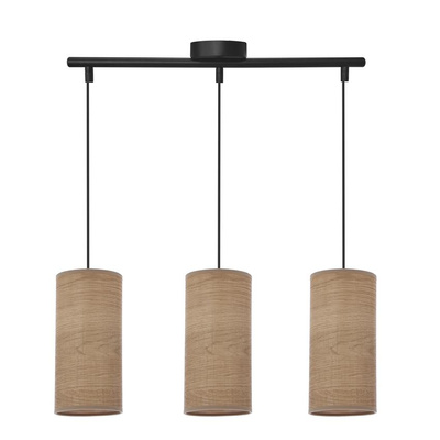 Lampa wisząca z abażurami Ballo czarna potrójna do jadalni