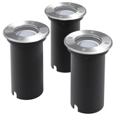 vidaXL Lampy najazdowe LED 3 szt. okrągłe