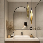 Lampa wisząca Nordic szklana tuba złota pojedyncza do salonu i sypialni