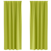 Firany blackout z kółkami 2 pcs Zielony 245 x 140 cm Poliester