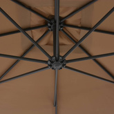 Parasol wiszący ze stalowym słupkiem, 300 cm, taupe