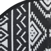 vidaXL Dywan na zewnątrz, czarny, Ø120 cm, PP
