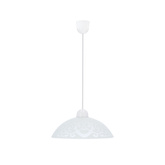 Bronte Lampa Wisząca 1X60W E27 Klosz Biały Z Wzorem