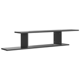 vidaXL Wisząca szafka pod TV, szara z połyskiem, 125x18x23 cm