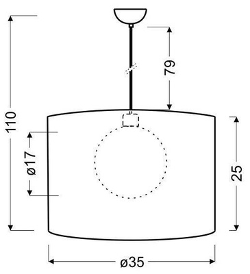 Lampa sufitowa wisząca 1X60W E27 srebrny CHICAGO 31-24916