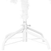 vidaXL Sztuczna choinka z lampkami i bombkami, biała, 120 cm, PVC model standard