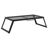 Składany Grill Campingowy Czarny 58 x 31 x 2 cm Stal stopowa
