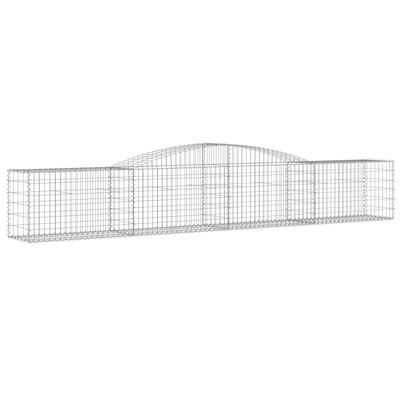 Kosze gabionowe, 25 szt, 400x50x60/80 cm, galwanizowane żelazo