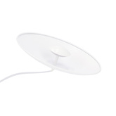 Lampa wisząca LUND 34 cm minimalistyczna – biały klosz talerz - skandynawska lampa nad stół LED