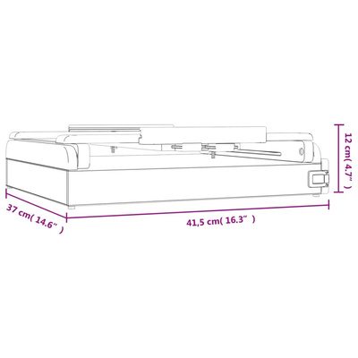 Sztaluga stołowa z szufladą, 41,5x37x12 cm, drewno sosnowe