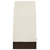 vidaXL Leżak z półokrągłym daszkiem, brązowy, 211x57x140 cm, rattan PE