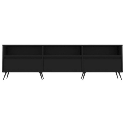 vidaXL Szafka pod TV, czarna, 150x30x44,5 cm, materiał drewnopochodny wariant 4