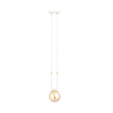 Lampa wisząca GLAM 1 WHITE/MIODOWY