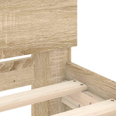 Łóżko z wezgłowiem, bez materaca, dąb Sonoma, 90x200 cm