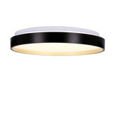 Florida lampa sufitowa plafon czarno złoty 18w led 33 cm klosz biały
