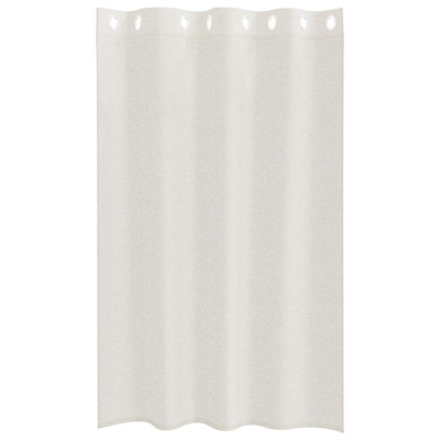 Firany Voile z zasłonami 2 pcs Kremowy 175 x 140 cm Poliester