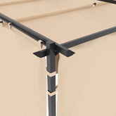 vidaXL Altana ogrodowa z zasłonami, 3 x 3 m, kremowa, stal