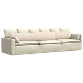 Poduszki na sofę 2 pcs Beżowy 200 x 40 cm tkanina