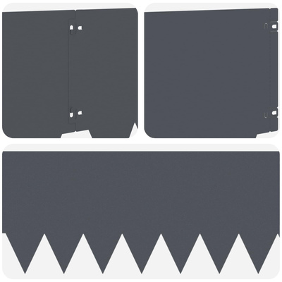 Krawężnik do trawnika 10 szt. 103 x 30 cm Stal antracytowy