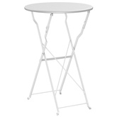 Stolik bistro Biały Ø 50 x 71 cm Stal malowana proszkowo