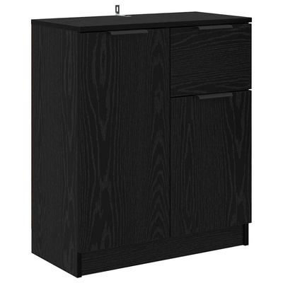 Komody 2 szt. Czarny Dąb 60 x 30 x 70 cm Drewno inżynieryjne