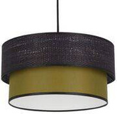 Arezzo lampa wisząca czarny 1x60W E27 abażur czarny+oliwkowy