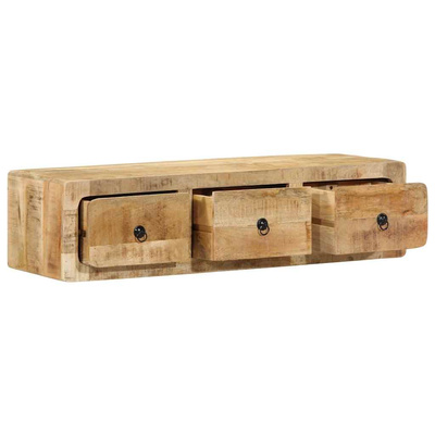 Szafka ścienna pod TV 100x32x25 cm Drewno lite, surowe, mango