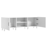 vidaXL Szafka pod TV, biała, 150x30x50 cm, materiał drewnopochodny wariant 8