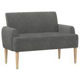 Sofa dwuosobowa z guzikowym pikowaniem ciemnoszary