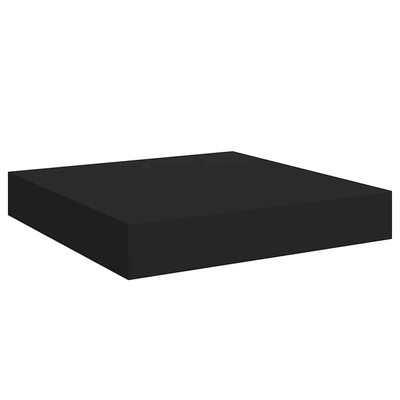 Wisząca półka ścienna, czarna, 23x23,5x3,8 cm, MDF