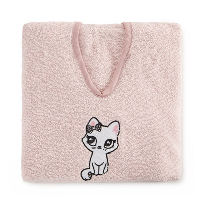 Ponczo różowy 60x120