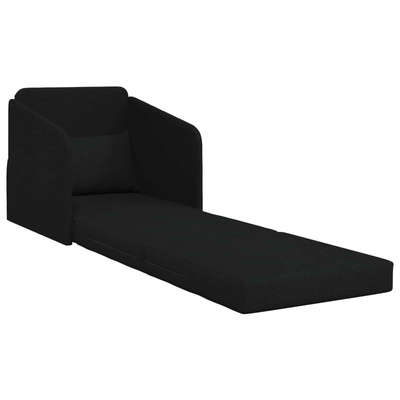 Sofa Bed Czarny 65 x 80 x 83 cm tkanina
