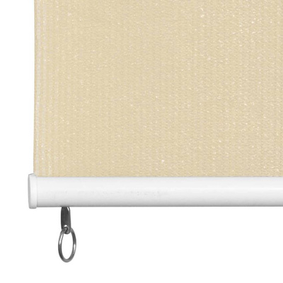vidaXL Roleta zewnętrzna, kremowa, 80x230 cm, HDPE