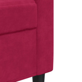 Fotel, winna czerwień, 60 cm, obity aksamitem