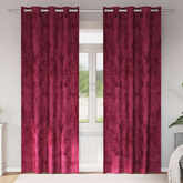 Zasłony z weluru 2 pcs czerwone wino 225 x 140 cm Aksamit