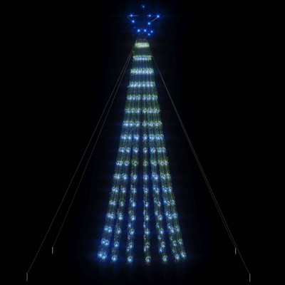 vidaXL Stożkowa choinka z lampek, 275 niebieskich LED, 180 cm