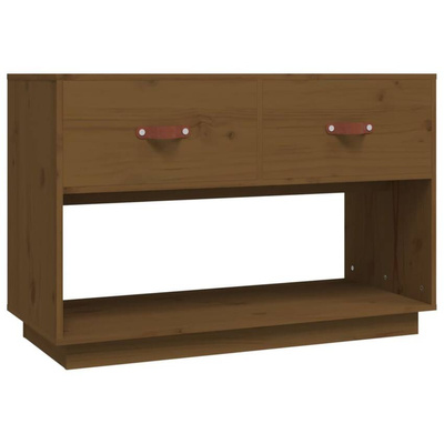 vidaXL Szafka pod TV, miodowy brąz, 90x40x60 cm, lite drewno sosnowe