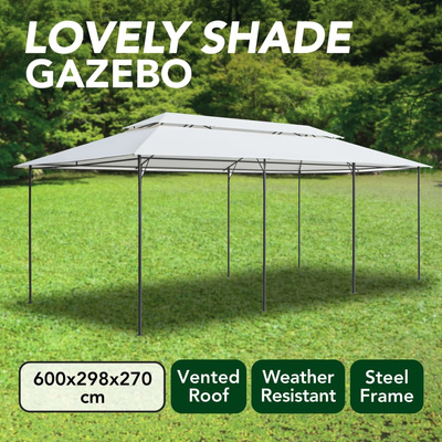 vidaXL Altana, 600x298x270 cm, biała, 180 g/m²