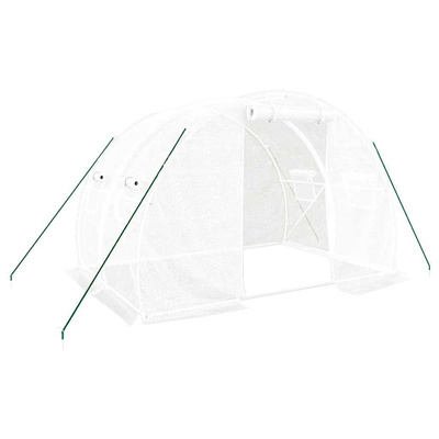 Szklarnia ze stalową ramą, biała, 6 m?, 3x2x2 m